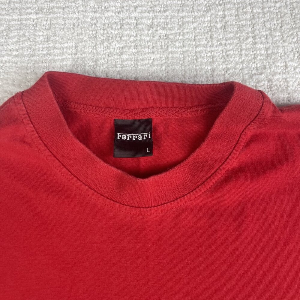 Vintage Ferrari T Shirt Mens Large L Red Short Sleeve Scuderia Logo 2002 - - Picture 7 of 16